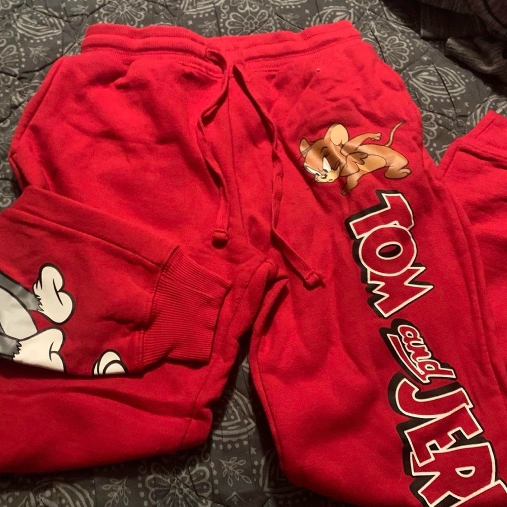 Tom and Jerry Women's Red Pajama Pants